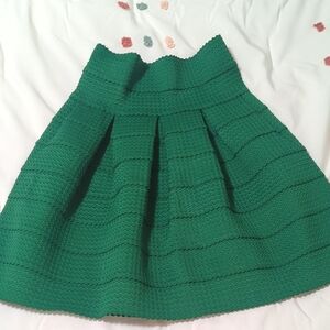 Chic Green A-Line Skirt